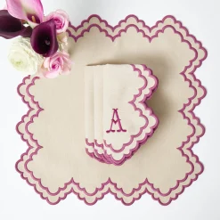 Scarlett Sand Placemats & Napkins (Set of 4)