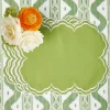 Serena Apple Green Scalloped Placemats (Set of 4)