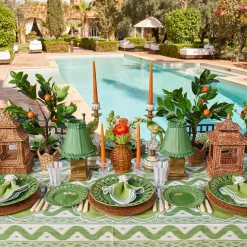 Serena Apple Green Scalloped Placemats (Set of 4)