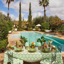 Serena Apple Green Scalloped Placemats (Set of 4)