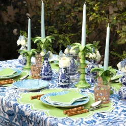 Serena Apple Green Scalloped Napkins (Set of 4)