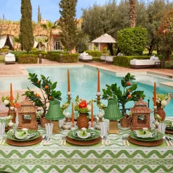 Serena Apple Green Scalloped Napkins (Set of 4)