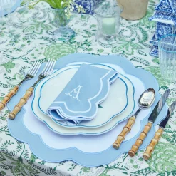Serena Appliqué Blue Napkins (Set of 4)