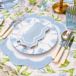 Serena Appliqué Blue Napkins (Set of 4)