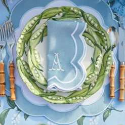 Serena Appliqué Blue Napkins (Set of 4)