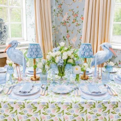 Serena Appliqué Blue Placemats & Napkins (Set of 4)