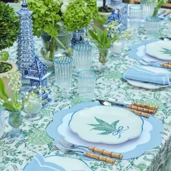 Serena Appliqué Blue Placemats & Napkins (Set of 4)
