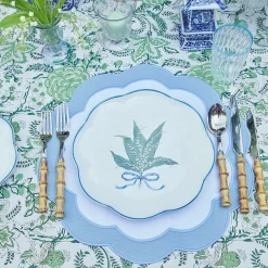 Serena Appliqué Blue Placemats (Set of 4)