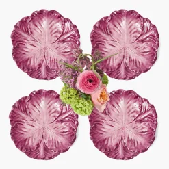 Serena Aubergine Cabbage Starter Plates (Set of 4)