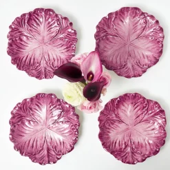 Serena Aubergine Cabbage Starter Plates (Set of 4)