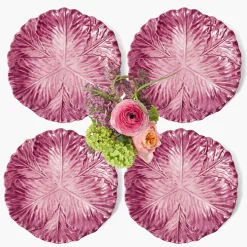 Serena Aubergine Cabbage Dinner Plates (Set of 4)
