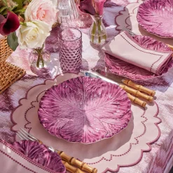Serena Aubergine Cabbage Dinner Plates (Set of 4)