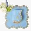 Serena Blue & Caramel Napkins (Set of 4)