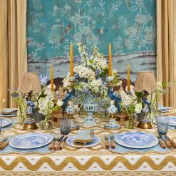 Serena Blue & Caramel Napkins (Set of 4)
