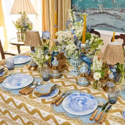 Serena Blue & Caramel Napkins (Set of 4)
