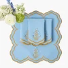 Serena Blue Carnation Napkins (Set of 4)