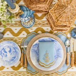 Serena Blue Carnation Napkins (Set of 4)