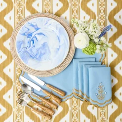 Serena Blue Carnation Napkins (Set of 4)