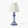 Serena Chinoiserie Rechargeable Lamp with Cream Shade (18cm)