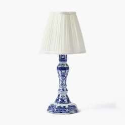 Serena Chinoiserie Rechargeable Lamp with Cream Shade (18cm)