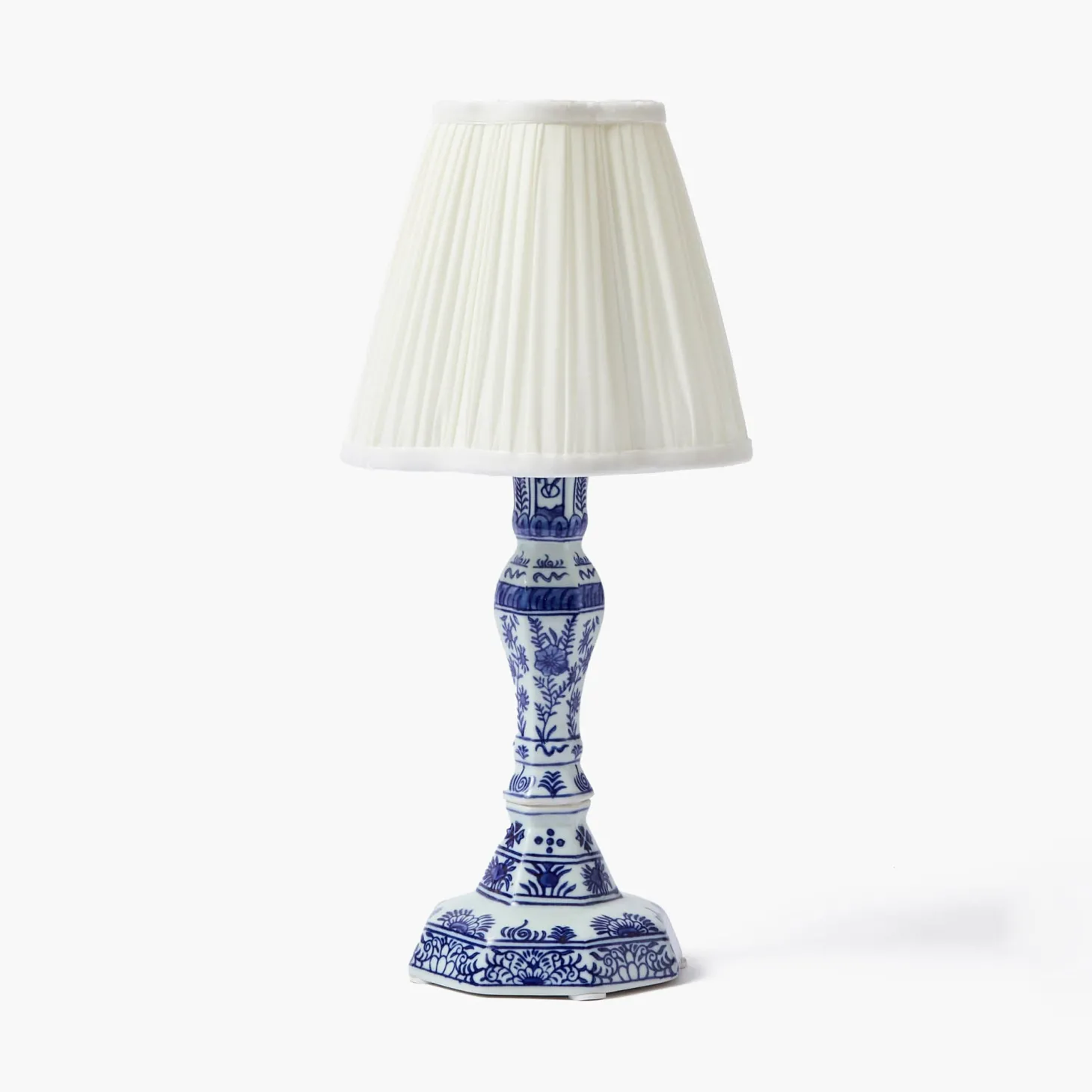 Serena Chinoiserie Rechargeable Lamp with Cream Shade (18cm)
