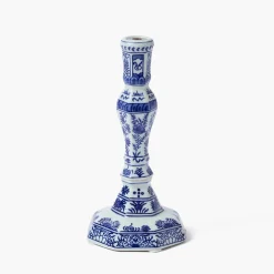 Serena Chinoiserie Rechargeable Lamp with Blue Ikat Shade (18cm)