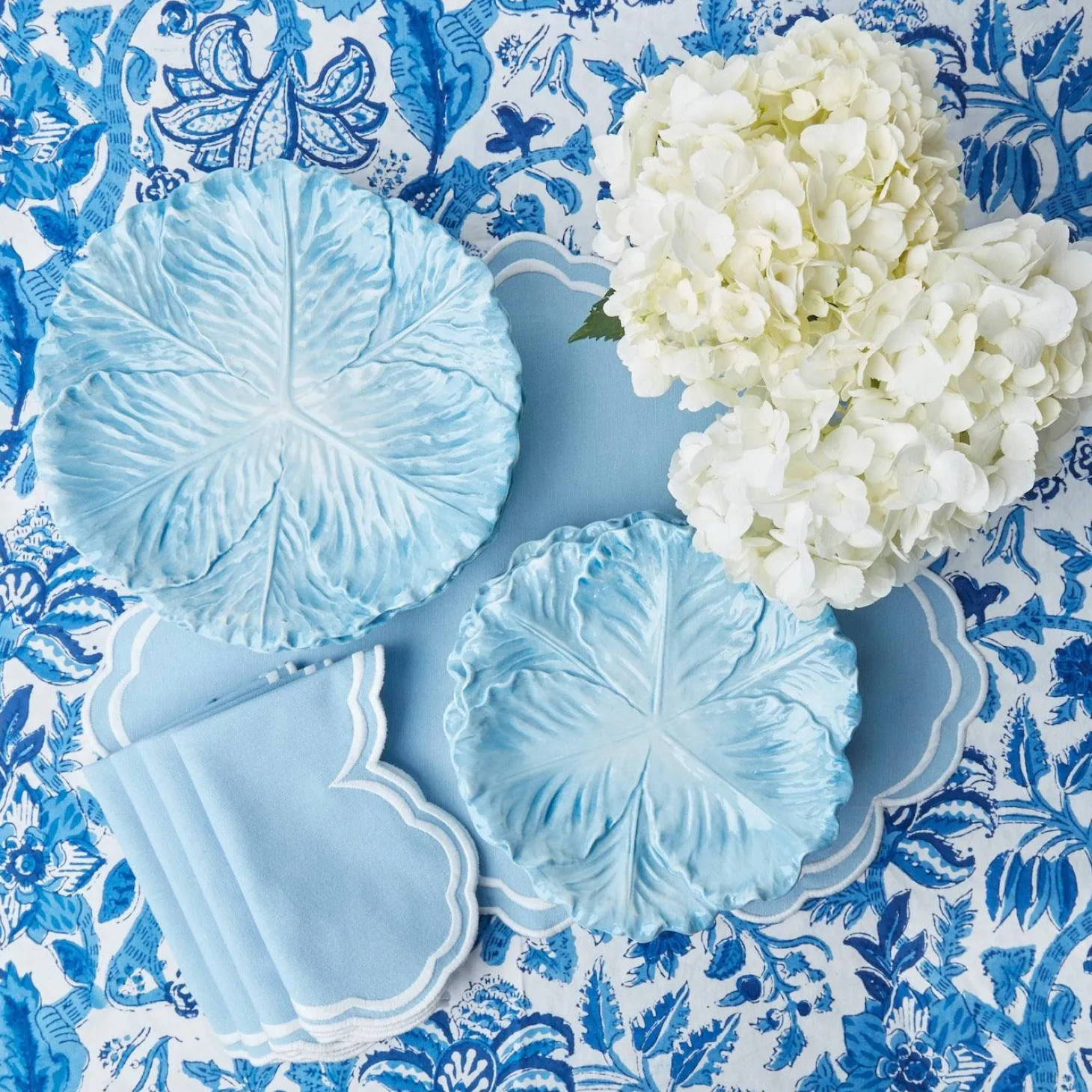 Serena Cornflower Blue Placemats & Napkins (Set of 4)