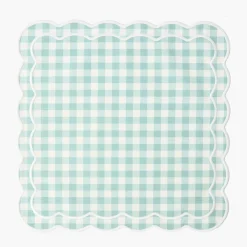 Serena Duck Egg Blue Gingham Napkins (Set of 4)