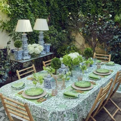 Serena Green Appliqué Napkins (Set of 4)