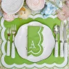 Serena Green Appliqué Placemats & Napkins (Set of 4)