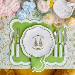 Serena Green Appliqué Placemats & Napkins (Set of 4)