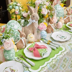 Serena Green Appliqué Placemats & Napkins (Set of 4)