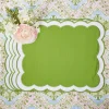Serena Green Appliqué Placemats (Set of 4)