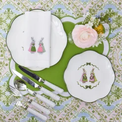 Serena Green Appliqué Placemats (Set of 4)