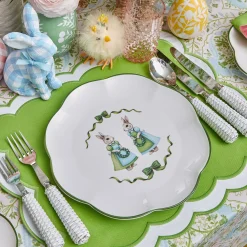 Serena Green Appliqué Placemats (Set of 4)