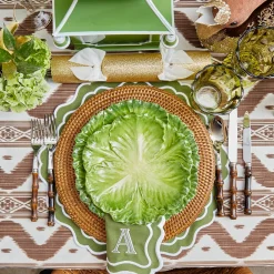 Serena Green Cabbage Dinner & Starter Plates (Set of 8)