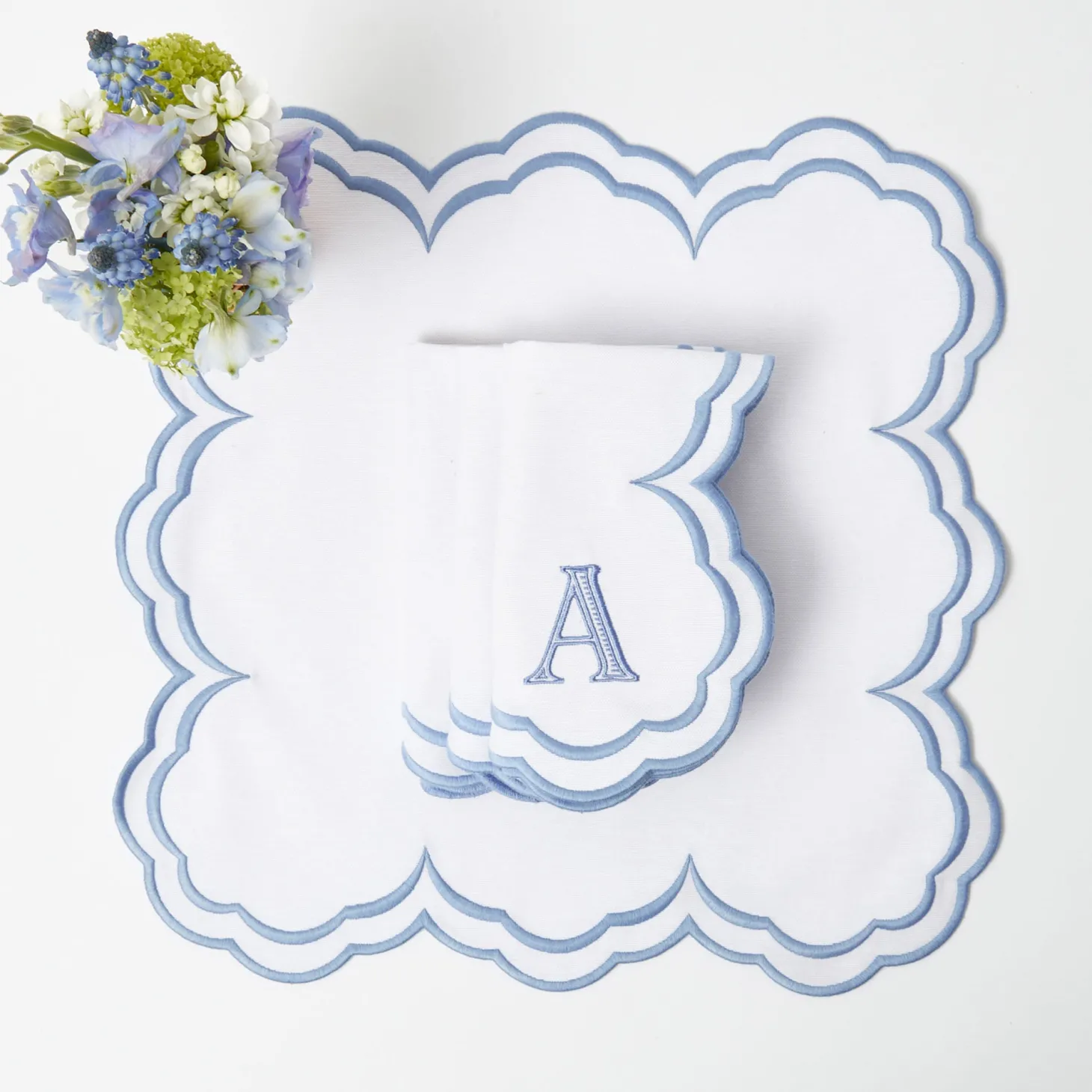 Serena White Napkins (Set of 4)