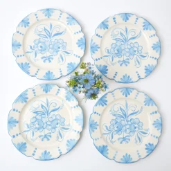 Seville Blue Gardênia Dinner Plate (set of 4)