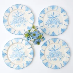 Seville Blue Gardênia Starter Plate (set of 4)