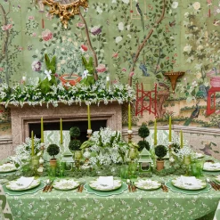 Seville Green Gardênia Dinner Plates (Set of 4)