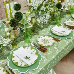 Seville Green Gardênia Dinner & Starter Plates (Set of 8)