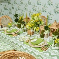 Seville Green Gardênia Dinner & Starter Plates (Set of 8)
