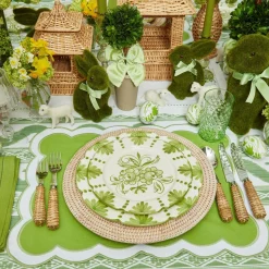 Seville Green Gardênia Starter Plates (Set of 4)