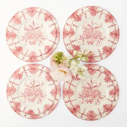 Seville Pink Gardênia Dinner & Starter Plates (Set of 8)
