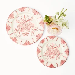 Seville Pink Gardênia Dinner & Starter Plates (Set of 8)