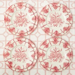 Seville Pink Gardênia Dinner & Starter Plates (Set of 8)