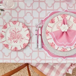 Seville Pink Gardênia Dinner & Starter Plates (Set of 8)