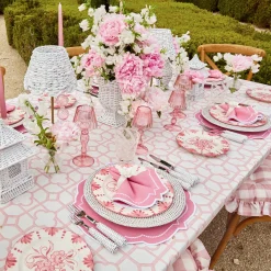 Seville Pink Gardênia Dinner & Starter Plates (Set of 8)