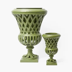 Small Adelaide Green Lattice Urn Vase