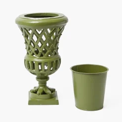 Small Adelaide Green Lattice Urn Vase